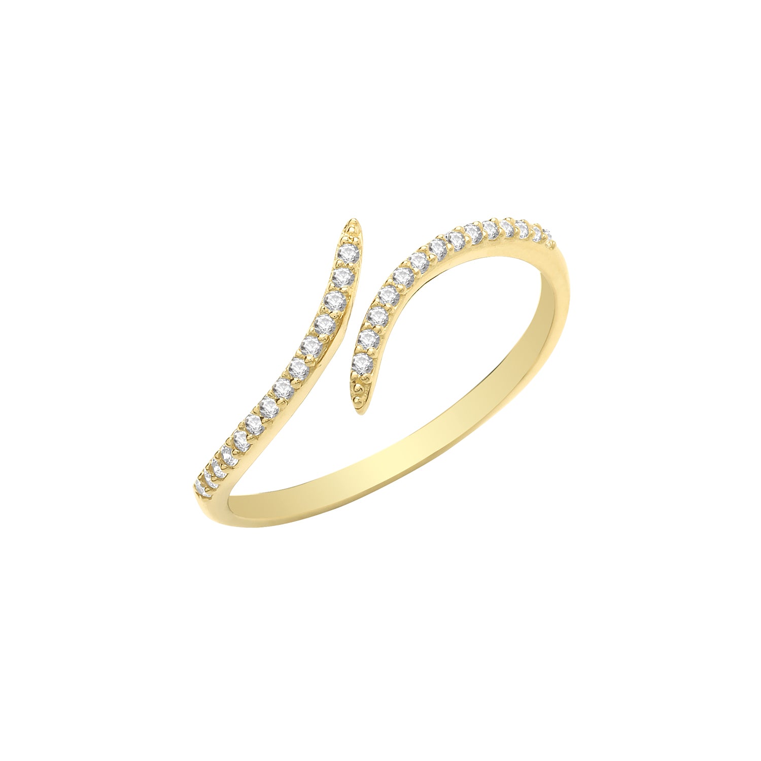 9CT GOLD CZ WRAP RING