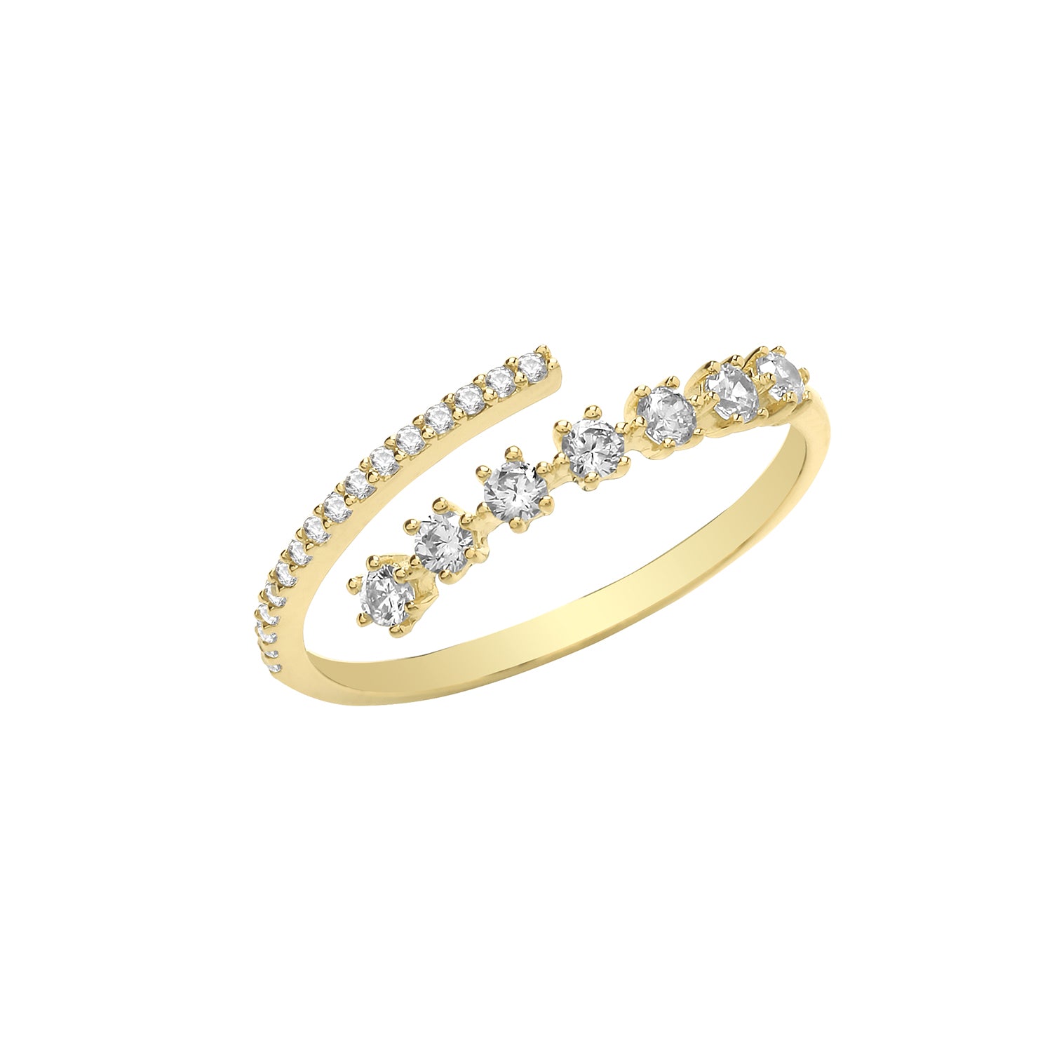 9CT GOLD CZ ETERNITY WRAP RING