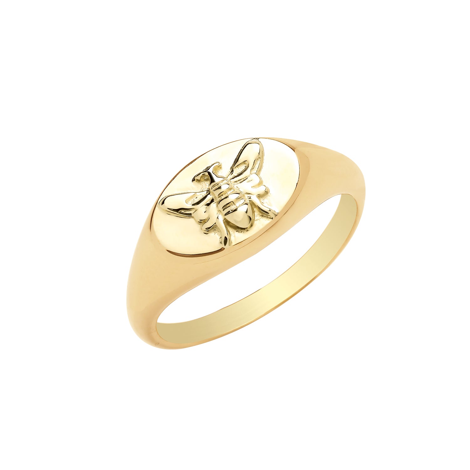 9CT GOLD BEE SIGNET RING