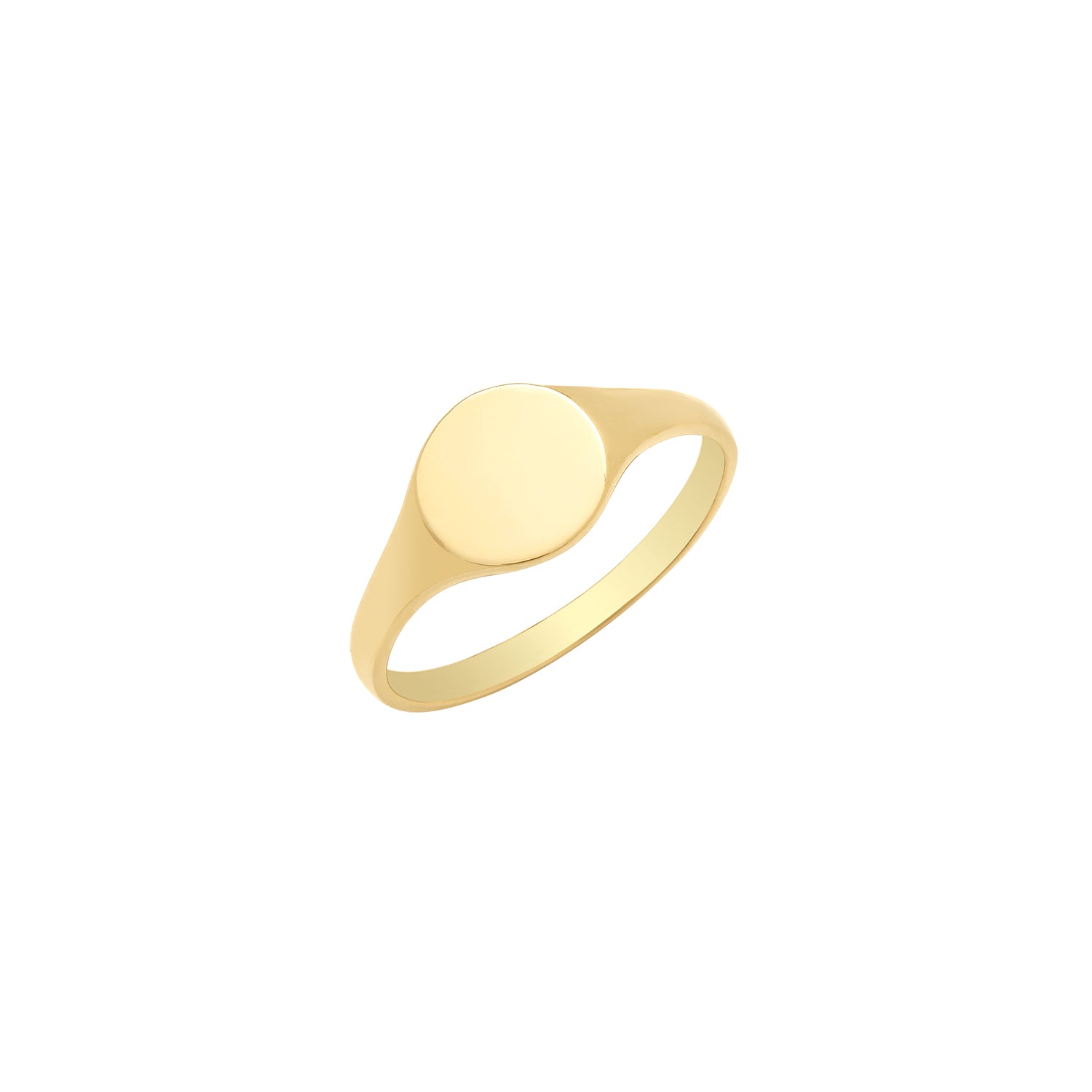 9CT GOLD BABIES' PLAIN ROUND SIGNET RING