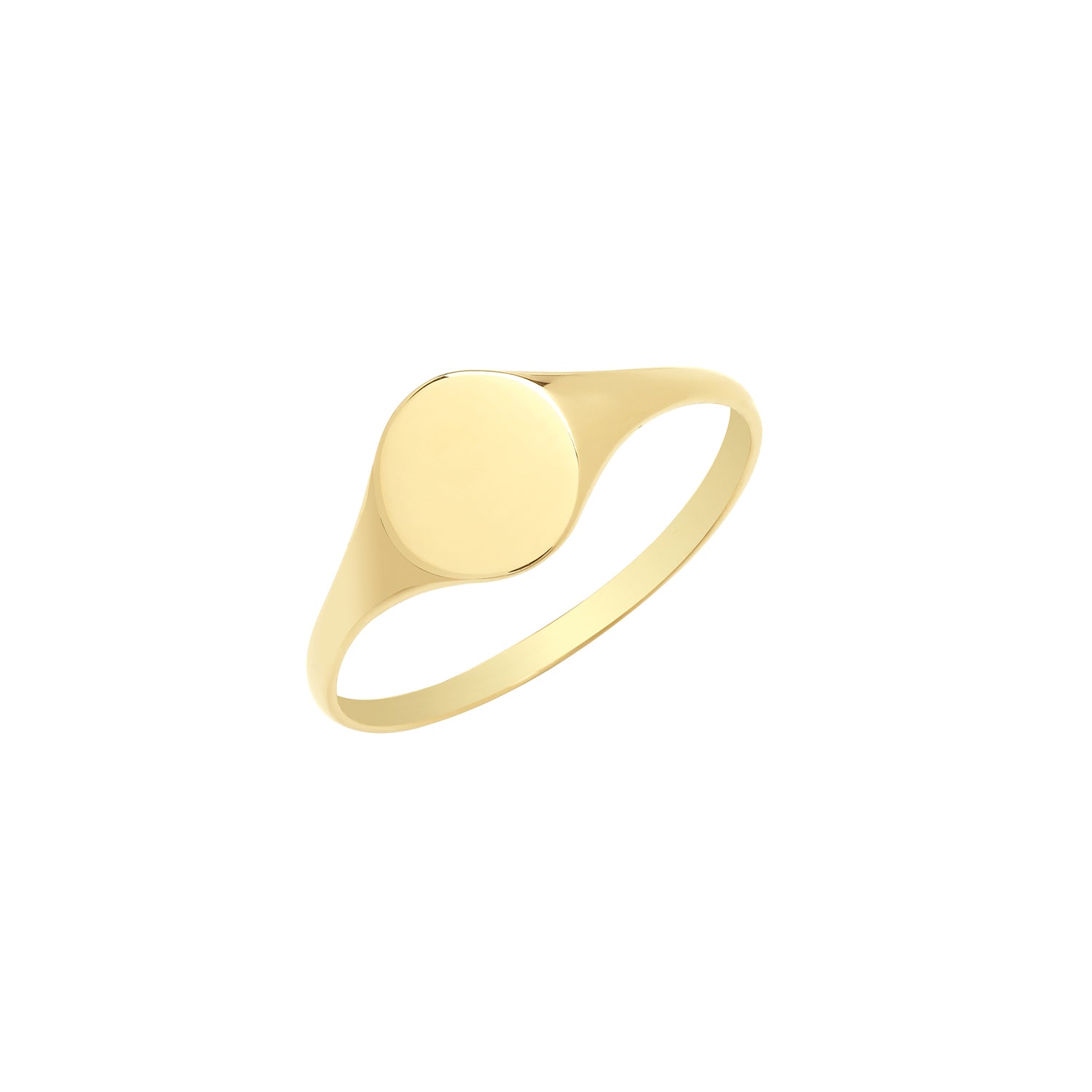 9CT GOLD MAIDENS' PLAIN OVAL SIGNET RING