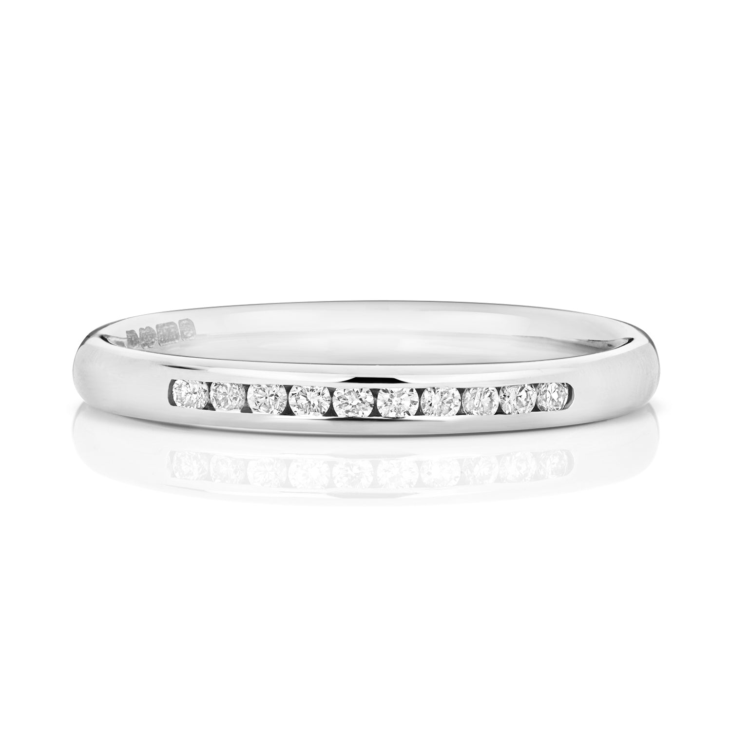 DIAMOND CHANNEL SET ETERNITY RING IN PLATINUM