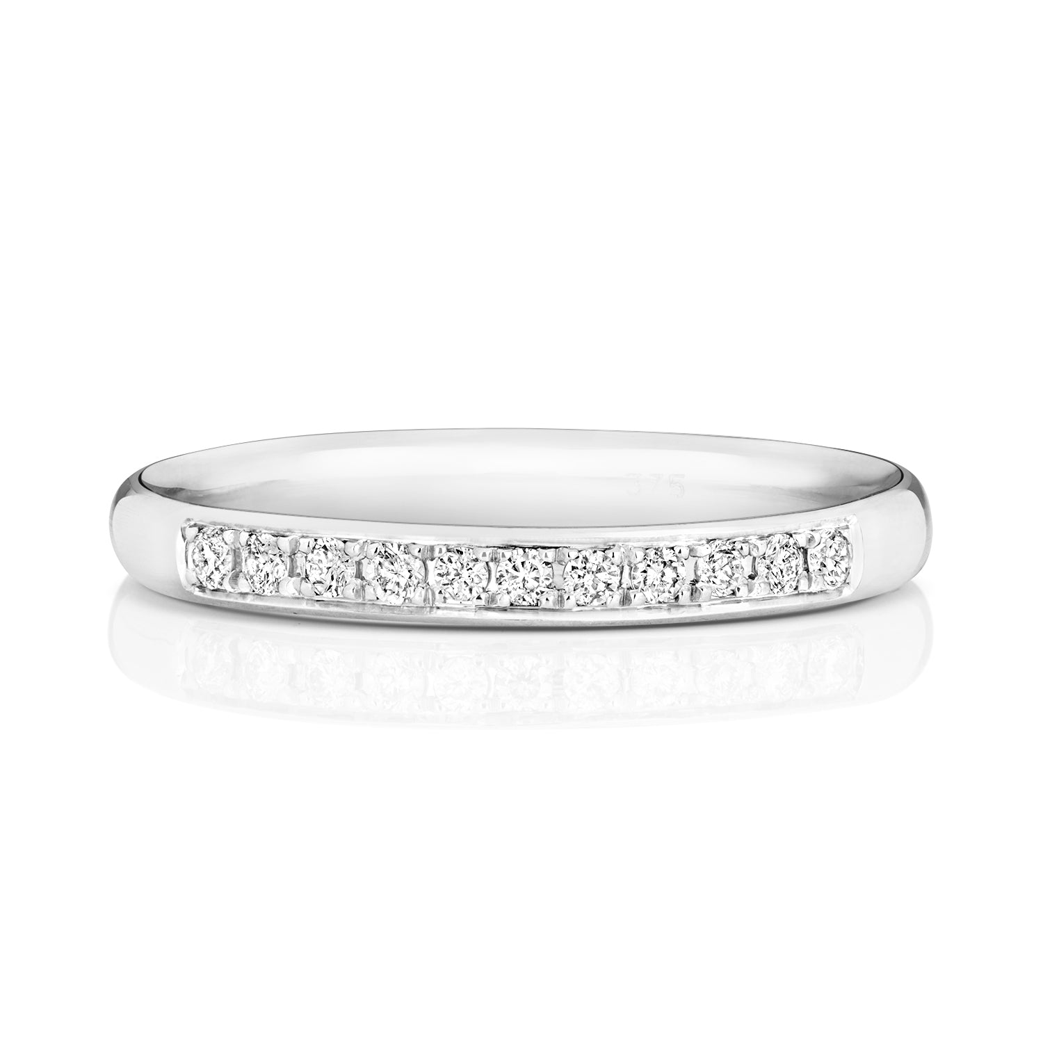 DIAMOND GRAIN SET ETERNITY RING IN PLATINUM