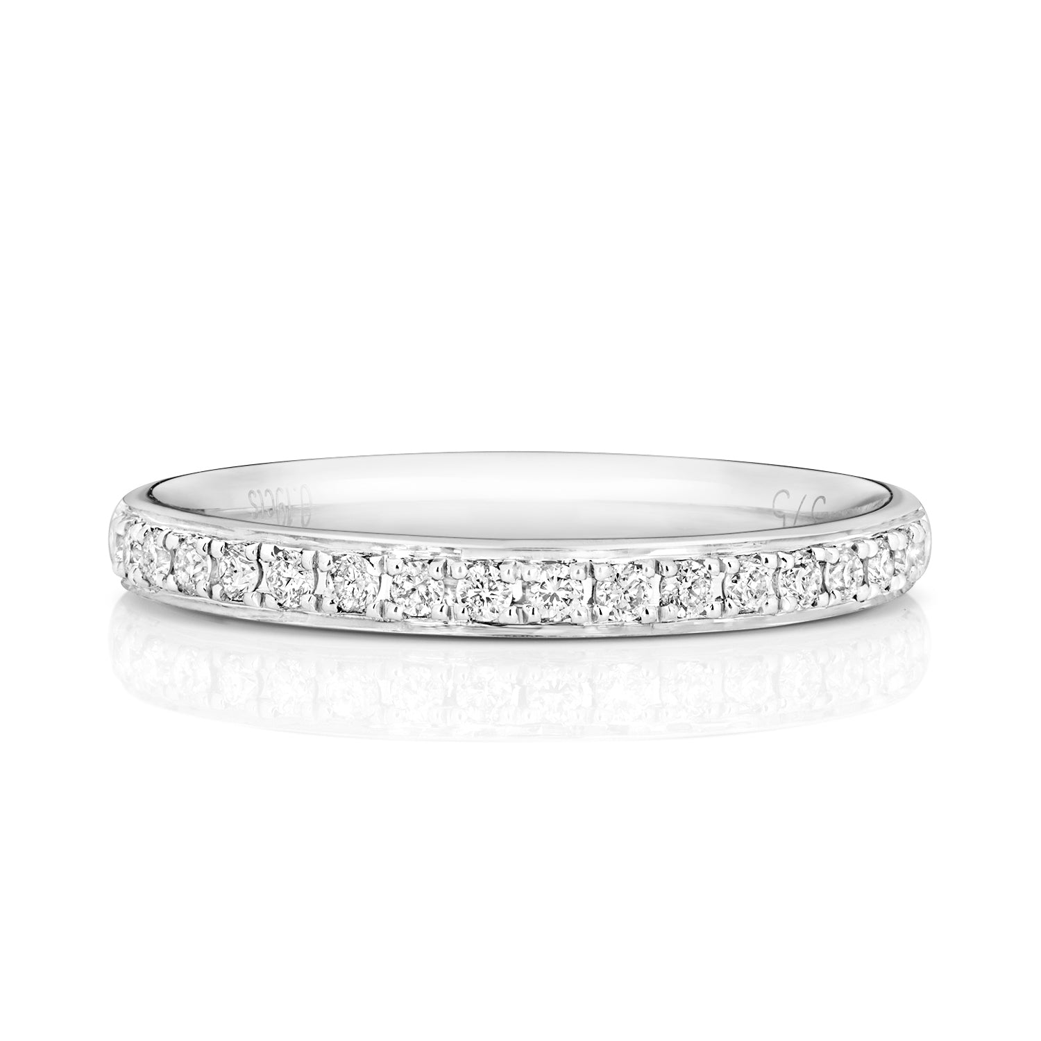 DIAMOND GRAIN SET ETERNITY RING IN PLATINUM