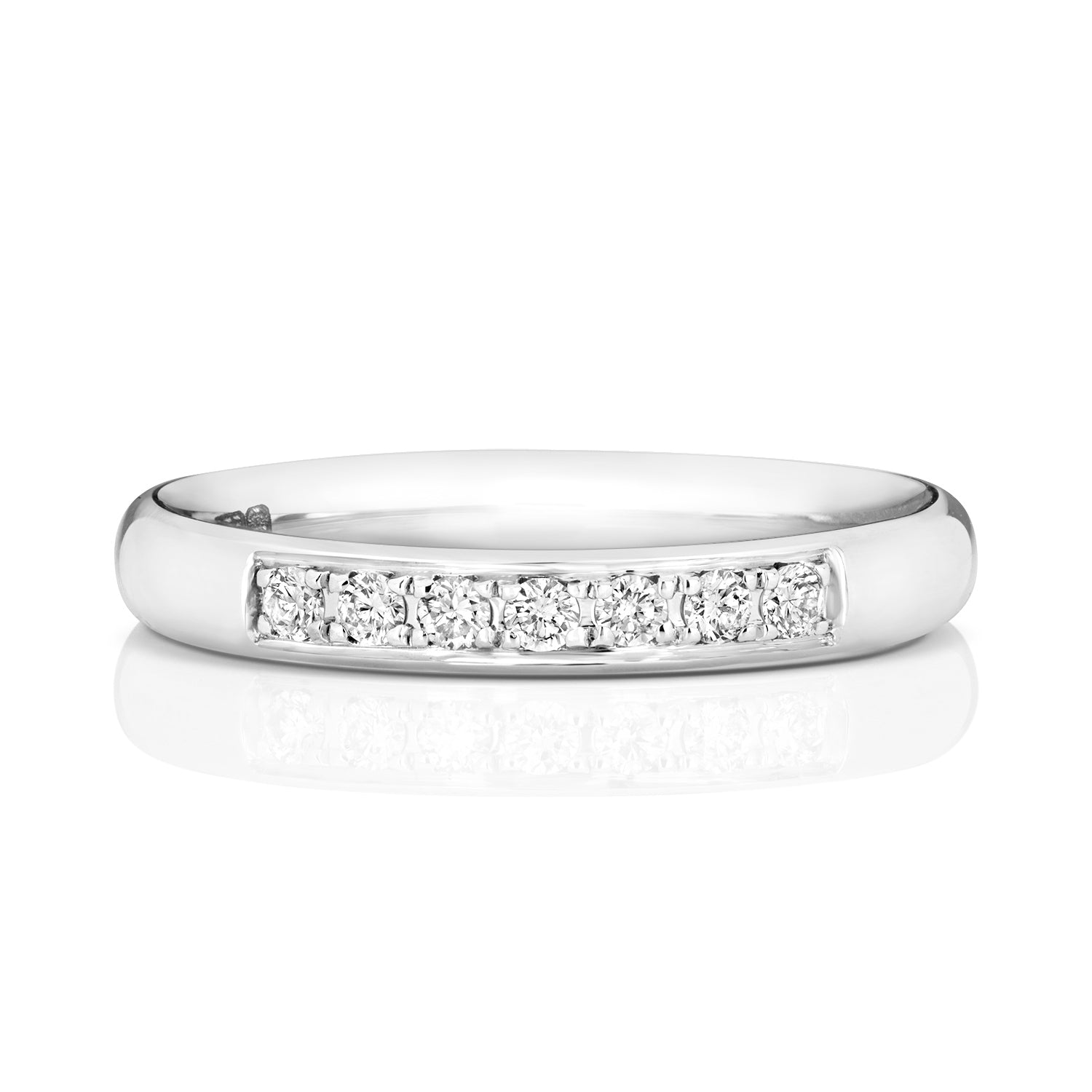 DIAMOND GRAIN SET ETERNITY RING IN PLATINUM