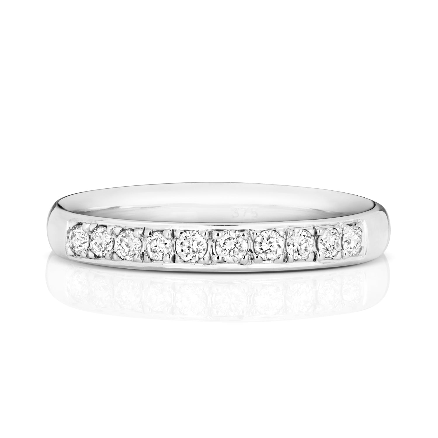 DIAMOND GRAIN SET ETERNITY RING IN PLATINUM