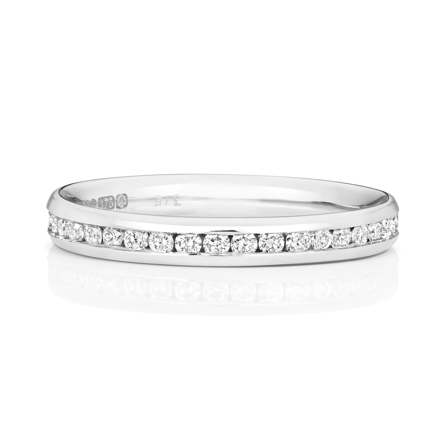 DIAMOND CHANNEL SET ETERNITY RING IN PLATINUM
