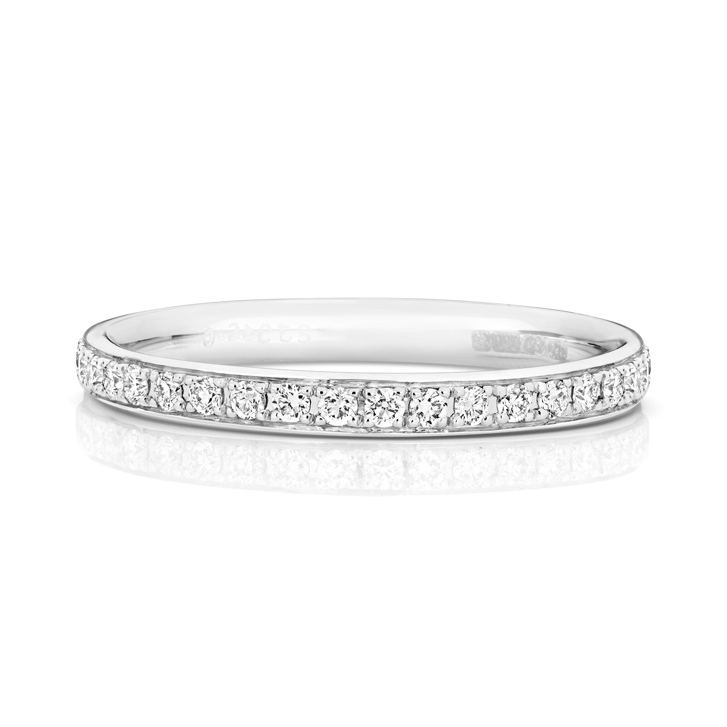 DIAMOND GRAIN SET ETERNITY RING IN PLATINUM