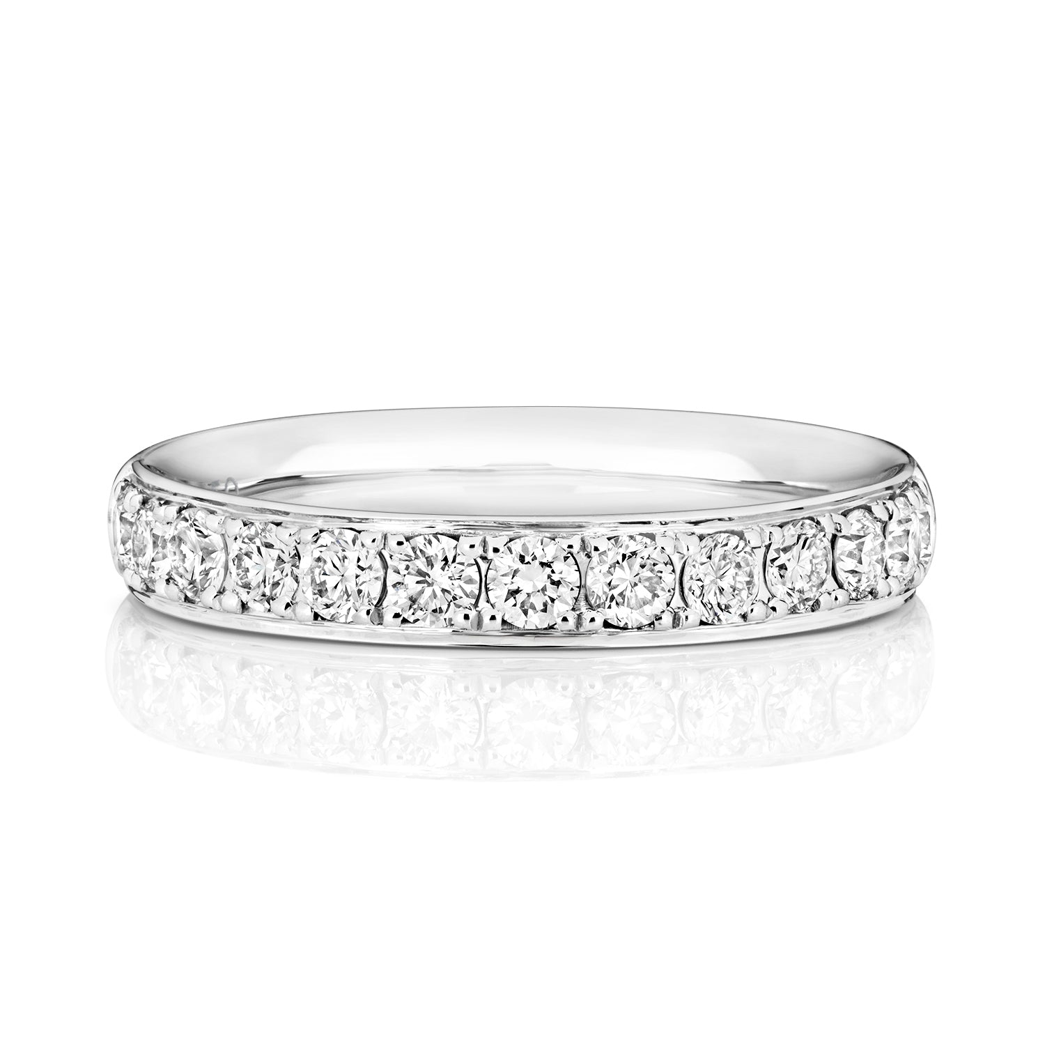 DIAMOND GRAIN SET ETERNITY RING IN PLATINUM