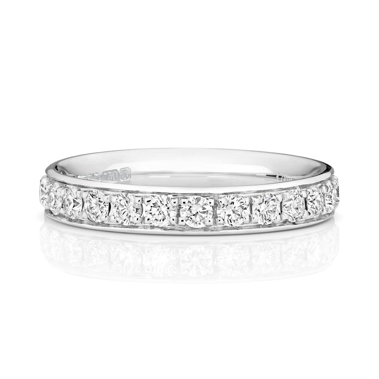DIAMOND GRAIN SET ETERNITY RING IN PLATINUM