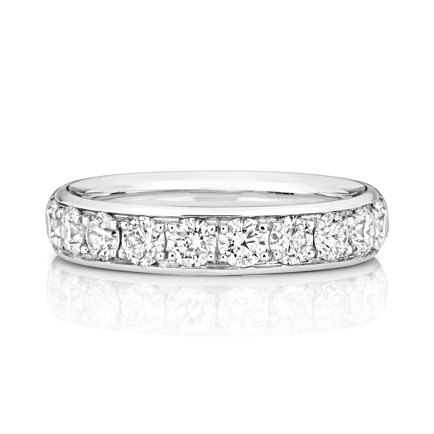DIAMOND GRAIN SET ETERNITY RING IN PLATINUM
