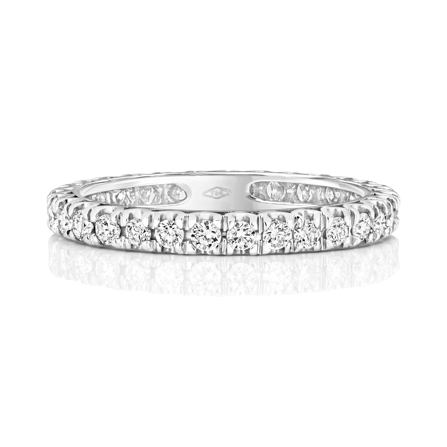 DIAMOND CLAW SET FULL ETERNITY RING IN PLATINUM
