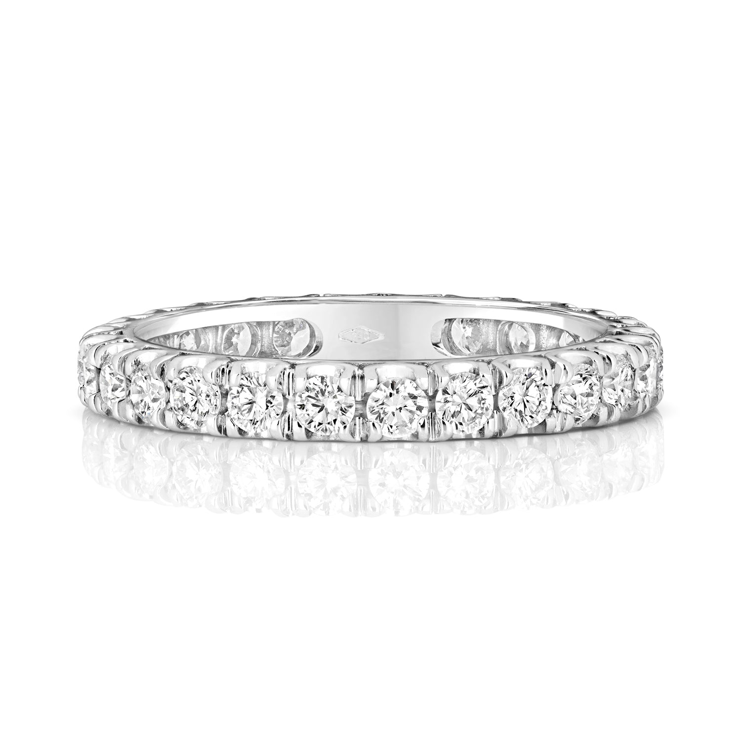 DIAMOND CLAW SET FULL ETERNITY RING IN PLATINUM