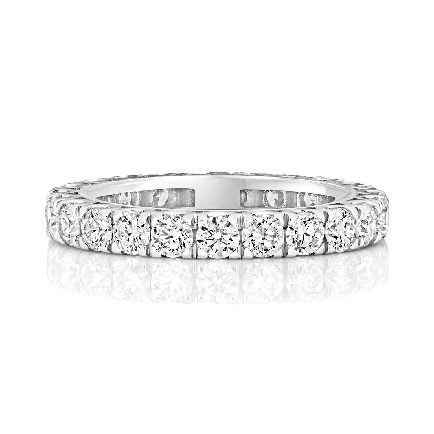 DIAMOND CLAW SET FULL ETERNITY RING IN PLATINUM