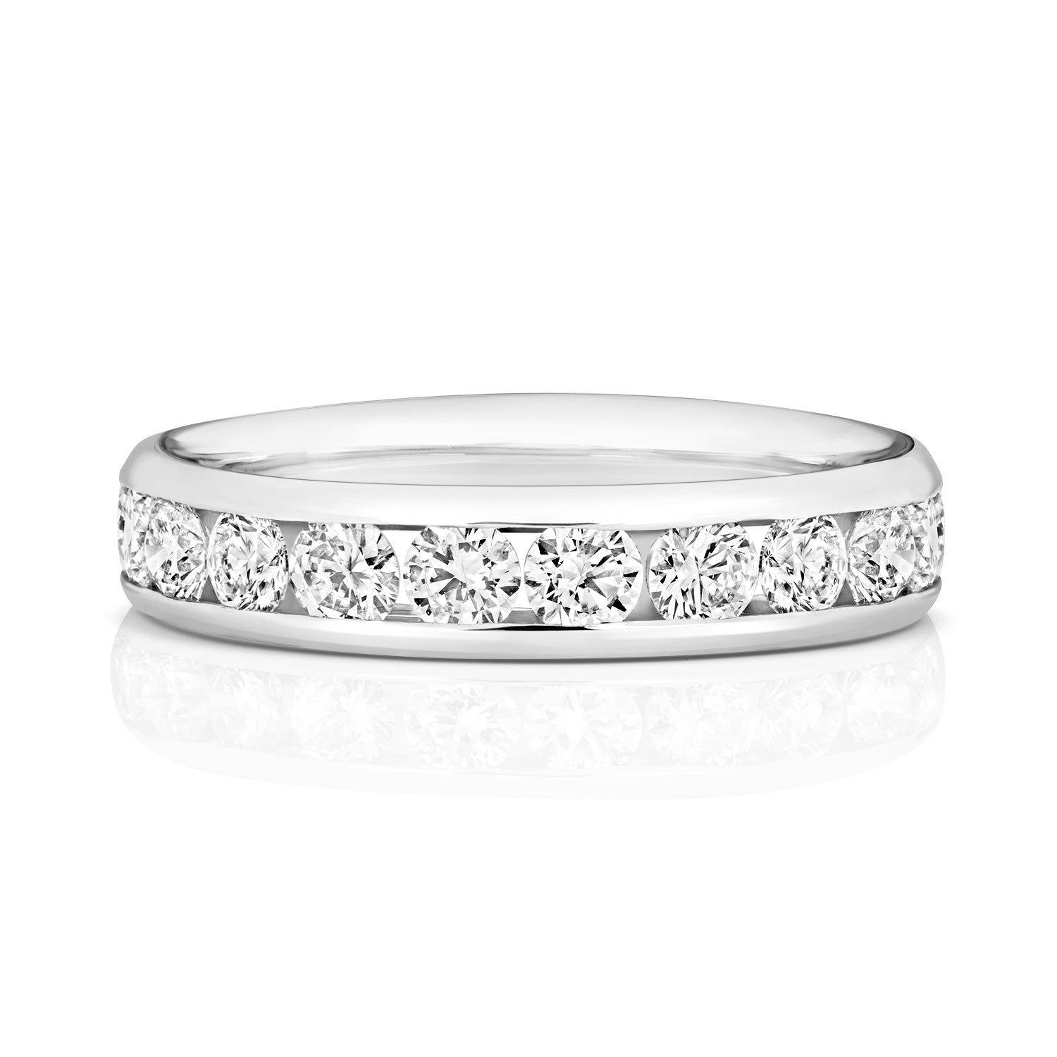 DIAMOND CHANNEL SET ETERNITY RING IN PLATINUM