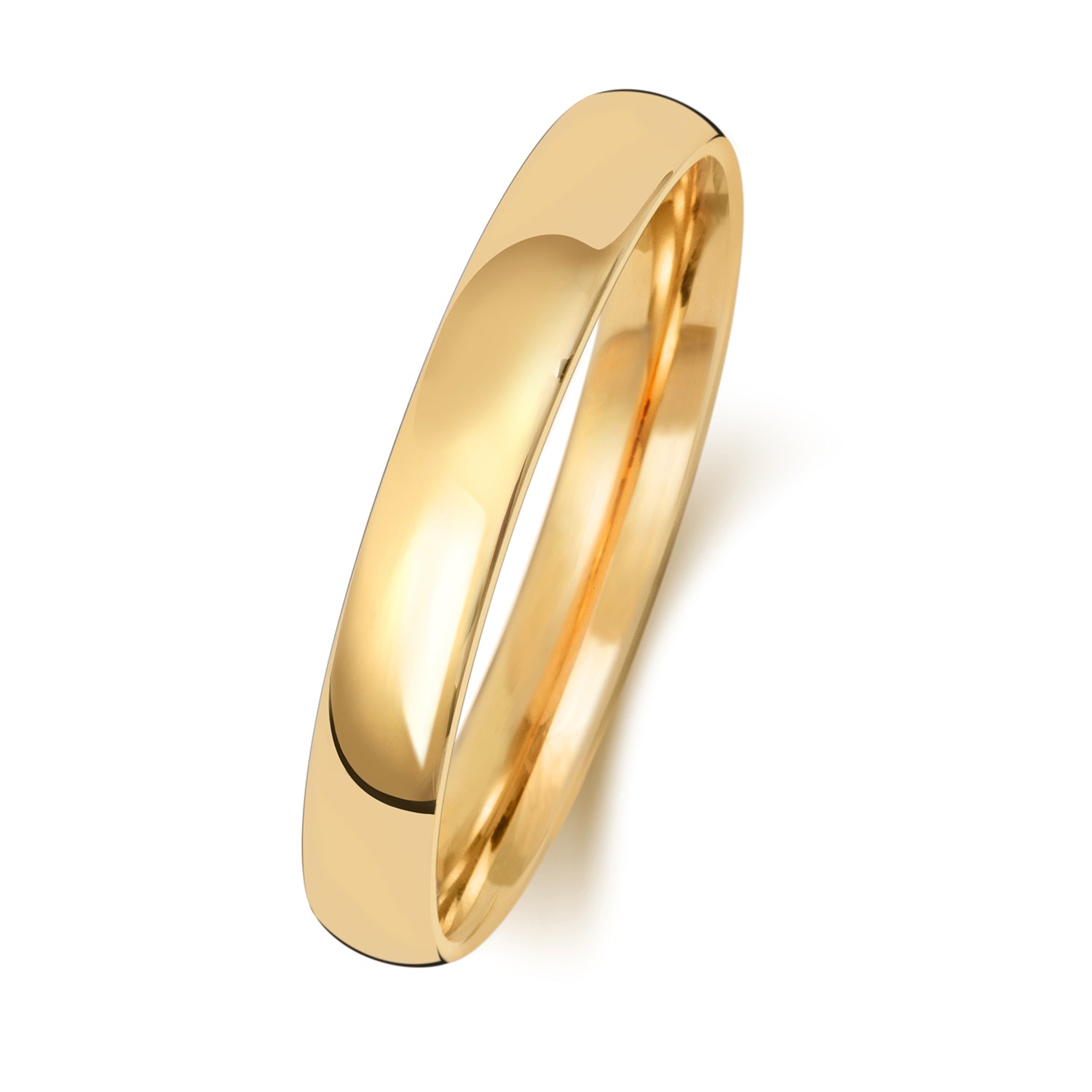 18CT GOLD 3MM SLIGHT COURT EXTRA HEAVY WEDDING RING
