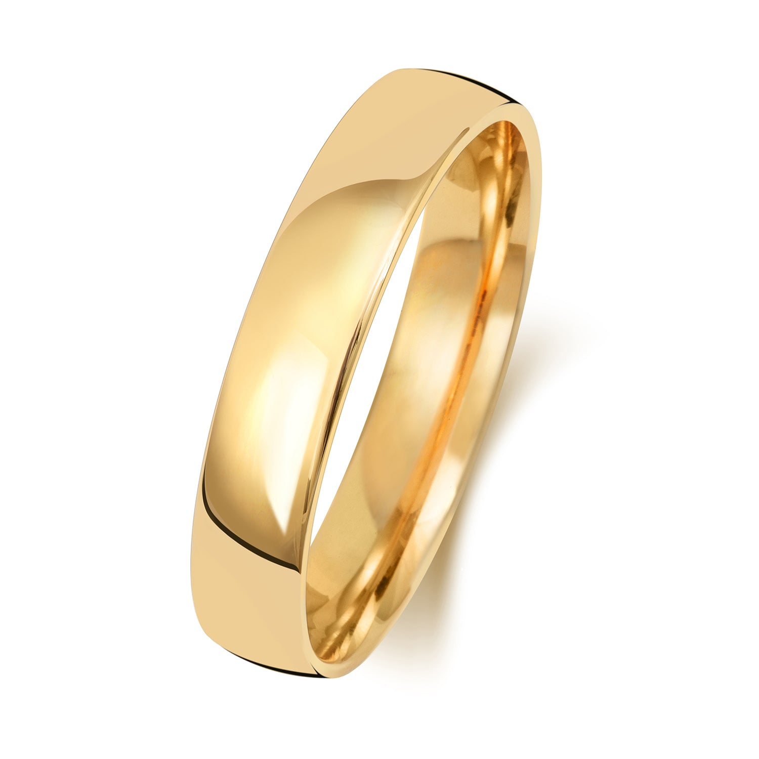 18CT GOLD 4MM SLIGHT COURT EXTRA HEAVY WEDDING RING